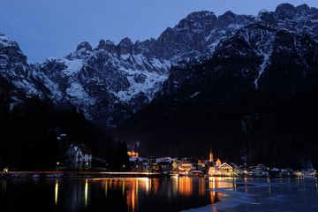 Fototapeta premium DOLOMITES - The small town of Alleghe