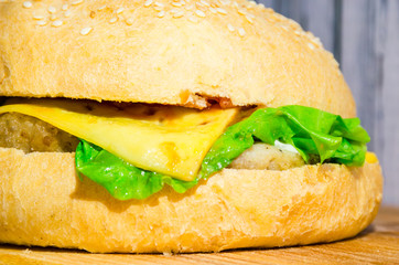 Homemade ukrainian burger
