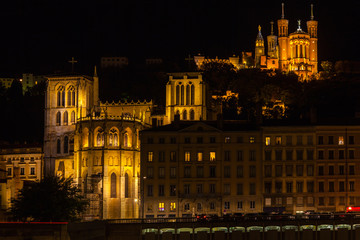 Fototapeta na wymiar Cathedrals in Lyon, France