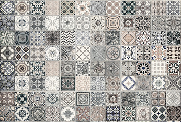 ceramic tiles patterns from Portugal. - obrazy, fototapety, plakaty