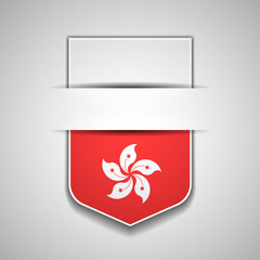 Hong Kong flag shield