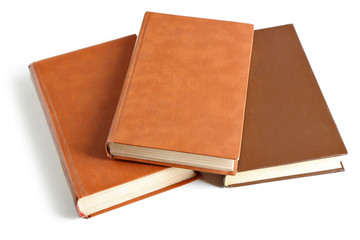 Pile of books isolated on white