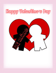 Valentine. lovers holding hands. red hearts