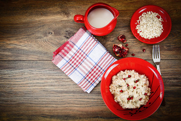 Porridge with Pomegranate Diet Healthy Food