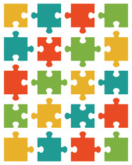 Naklejka premium illustration of colorful shiny puzzle, separate parts