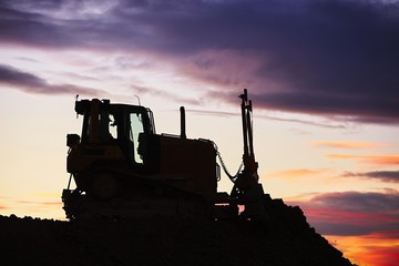 Building site at the sunset