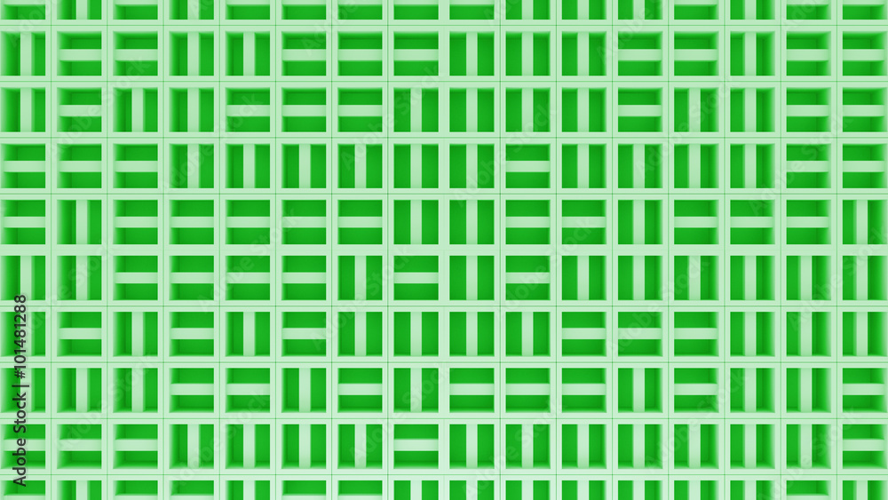 Poster abstract pattern based background made of randomly rotated cubes with inner structure