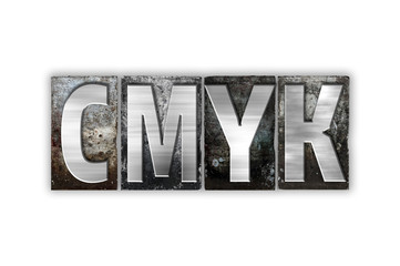 CMYK Concept Isolated Metal Letterpress Type