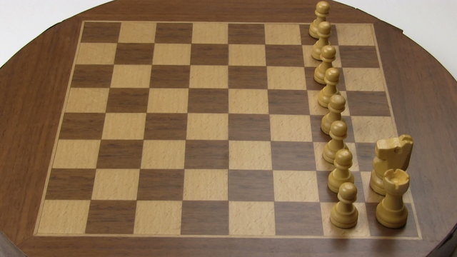 Stop Motion Chess Board Setup On Old Magnetic Board

