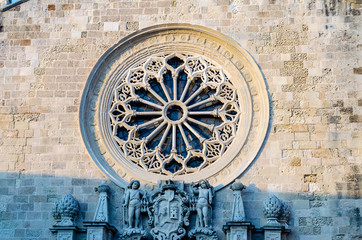 Rose Window of the Otranto Cathedral, Salento, Italy