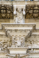 Sculpture at the Church of the Holy Cross facade, Lecce