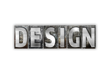 Fototapeta na wymiar Design Concept Isolated Metal Letterpress Type