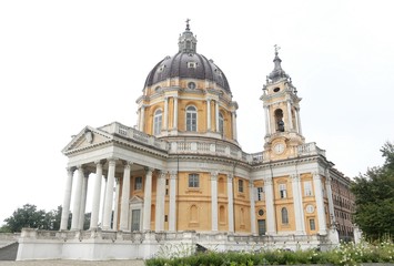 Fototapeta na wymiar basilica of SUPERGA built above the city of Turin