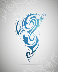 Design element as tattoo shape