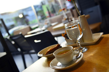 Early morning coffee time espresso