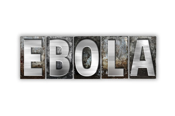 Ebola Concept Isolated Metal Letterpress Type
