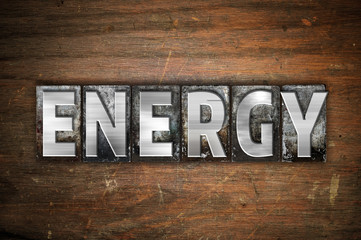 Energy Concept Metal Letterpress Type