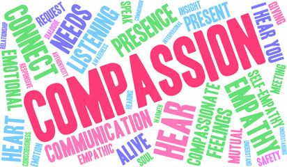 Obraz premium Compassion Word Cloud