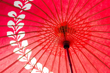 traditional red umbrella