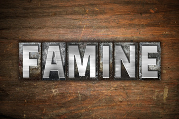 Famine Concept Metal Letterpress Type