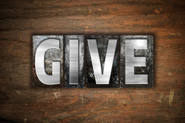Give Concept Metal Letterpress Type