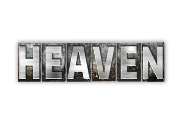 Heaven Concept Isolated Metal Letterpress Type