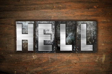 Hell Concept Metal Letterpress Type