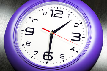 purple wall clocks