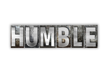 Humble Concept Isolated Metal Letterpress Type