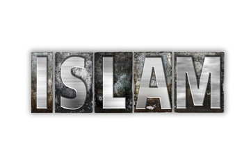 Islam Concept Isolated Metal Letterpress Type