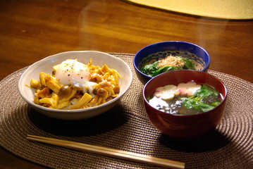 すまし汁と丼 / Healthy organic Japanese dinner