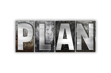 Plan Concept Isolated Metal Letterpress Type