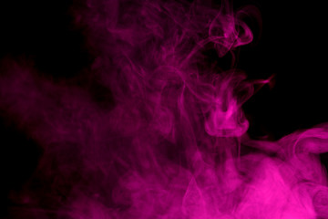 Abstract purple smoke hookah.