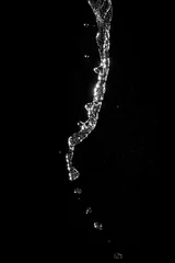 Sierkussen Abstract splashes and drops of water on black background. © Vagengeim
