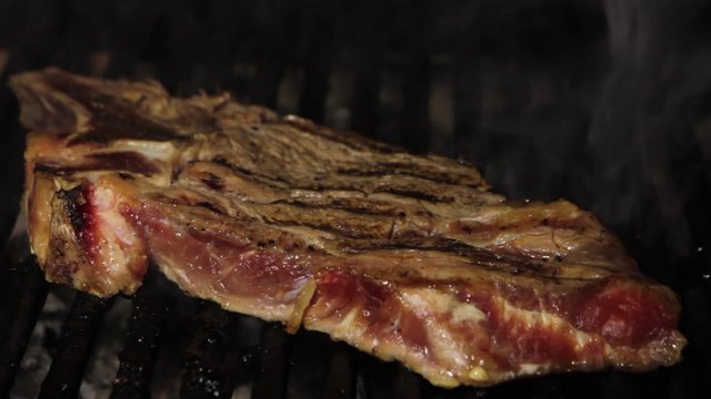 Steak on Barbecue grill