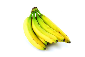 bananas on white background