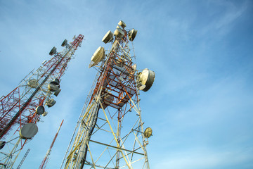 .Telecommunication mast TV antennas wireless technology