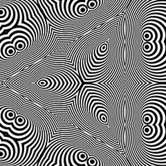 Abstract 3d Geometrical Background. Pattern With Optical Illusion. Vector Illustration. 
