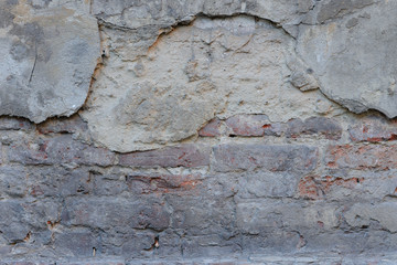 Brick texture with scratches and cracks