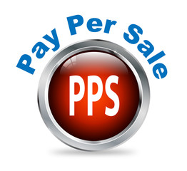Round button of pay per sale - pps