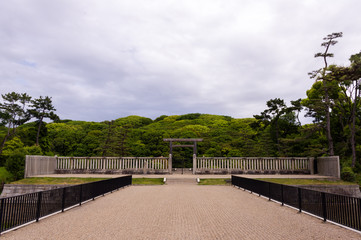 the biggest tomb in Japan.Emperor Nintoku