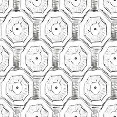 Abstract geometric pattern ink imitation seamless pattern