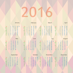 Calendar for 2016