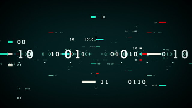 Binary numbers and data passing through cyberspace. This clip is available in multiple color options and loops seamlessly.