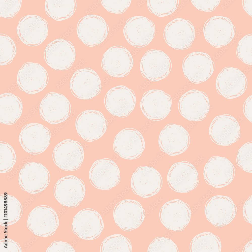 Poster hand drawn seamless pattern with dots