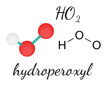 HO2 hydroperoxyl radical molecule