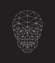 Plakat polygonal vector skull 