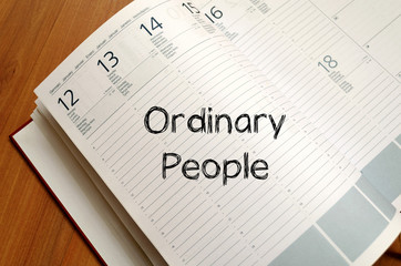 Ordinary people write on notebook