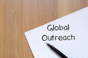 Global outreach write on notebook