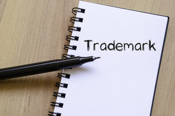 Trademark write on notebook